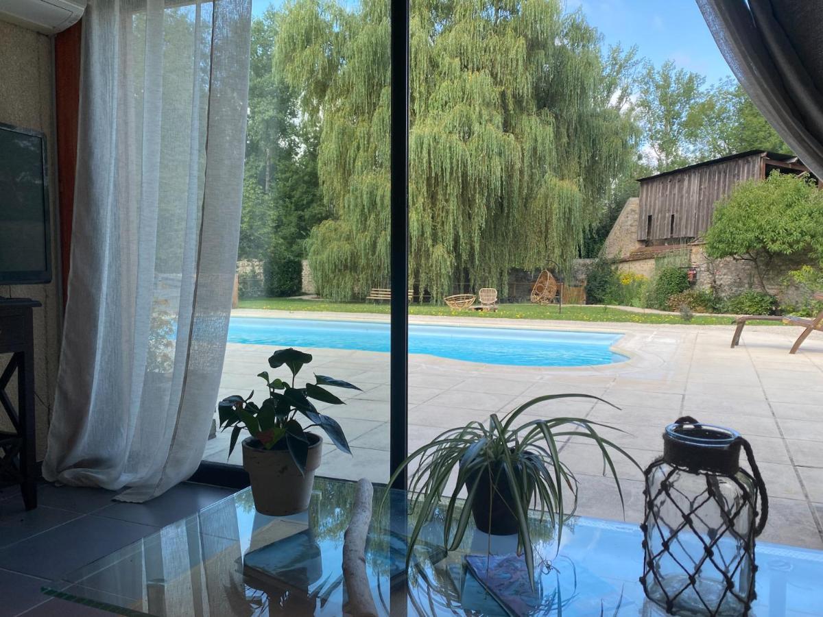 Pool House-L'Hirondelle De Sermizelles- Grand Jardin, Calme Et Nature Aux Portes Du Morvan Exteriér fotografie